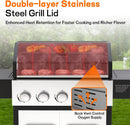Gasgrill mit 5 Brennern & Seitenbrenner | 68.000 BTU