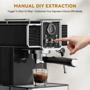 Retro-Espressomaschine 20 Bar mit Milchaufschäumer