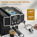 Retro-Espressomaschine 20 Bar mit Milchaufschäumer