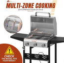 3-Brenner Gasgrill 36.000 BTU | Mobil mit Deckel