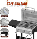3-Brenner Gasgrill 36.000 BTU | Mobil mit Deckel