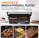 3-in-1 Panini-Grill 1000 W | Sandwichmaker & Kontaktgrill