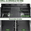 2-in-1 Gasgrill mit Grillplatte & 4 Brennern | 49.000 BTU