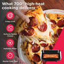 Indoor-Pizzaofen mit Pizzastein – 371 °C, 30 cm Pizza